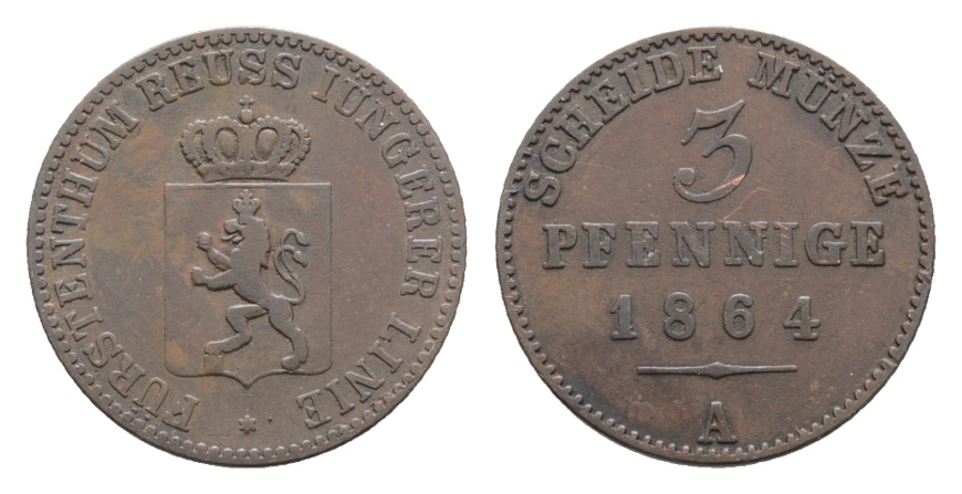  Reuß; Kleinmünze 1864   