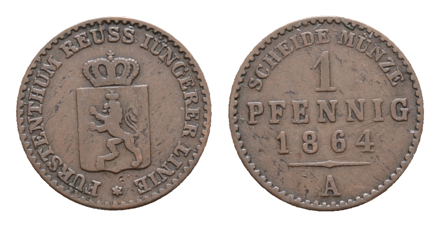  Reuß; Kleinmünze 1864   