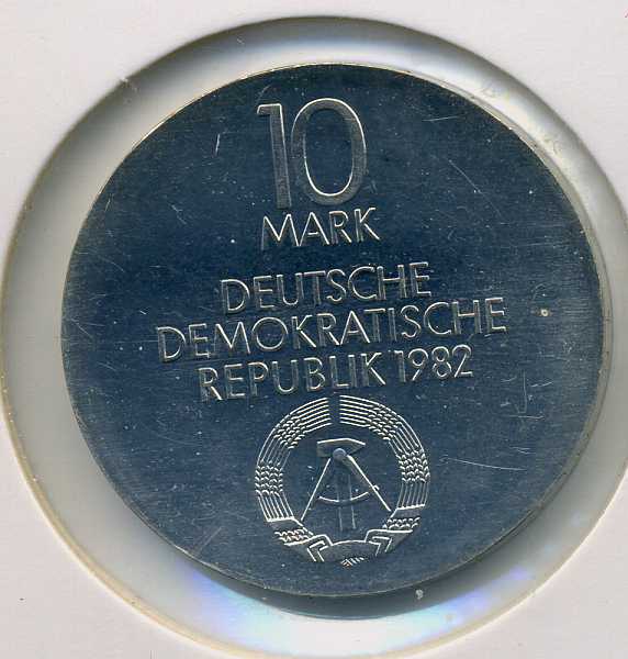  10 Mark 1982 Gewandhaus stempelglanz   