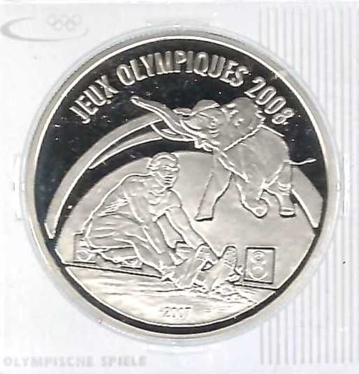  Togolaise 1000 Francs Olympia 2008 Silber Münzenankauf Koblenz Frank Maurer AD424   