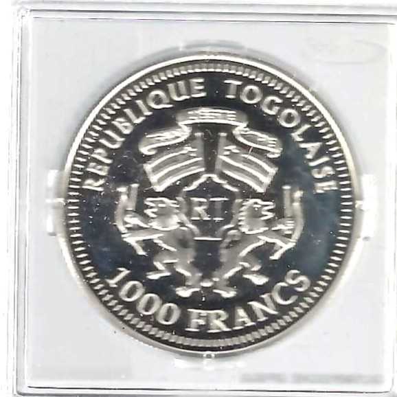  Togolaise 1000 Francs Olympia 2008 Silber Münzenankauf Koblenz Frank Maurer AD424   