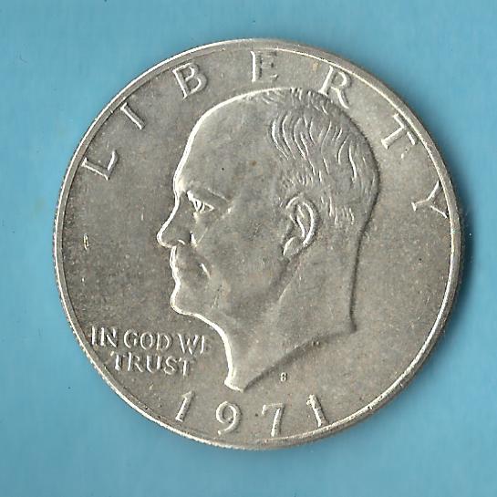  USA 1 Silber Einsenhower Dollar 1971 Golden Gate Goldankauf Koblenz Frank Maurer AD582   