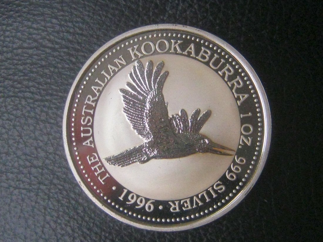  Australian Kookaburra 1 Dollar 1996- 31,1035 g; 999er Silber;   