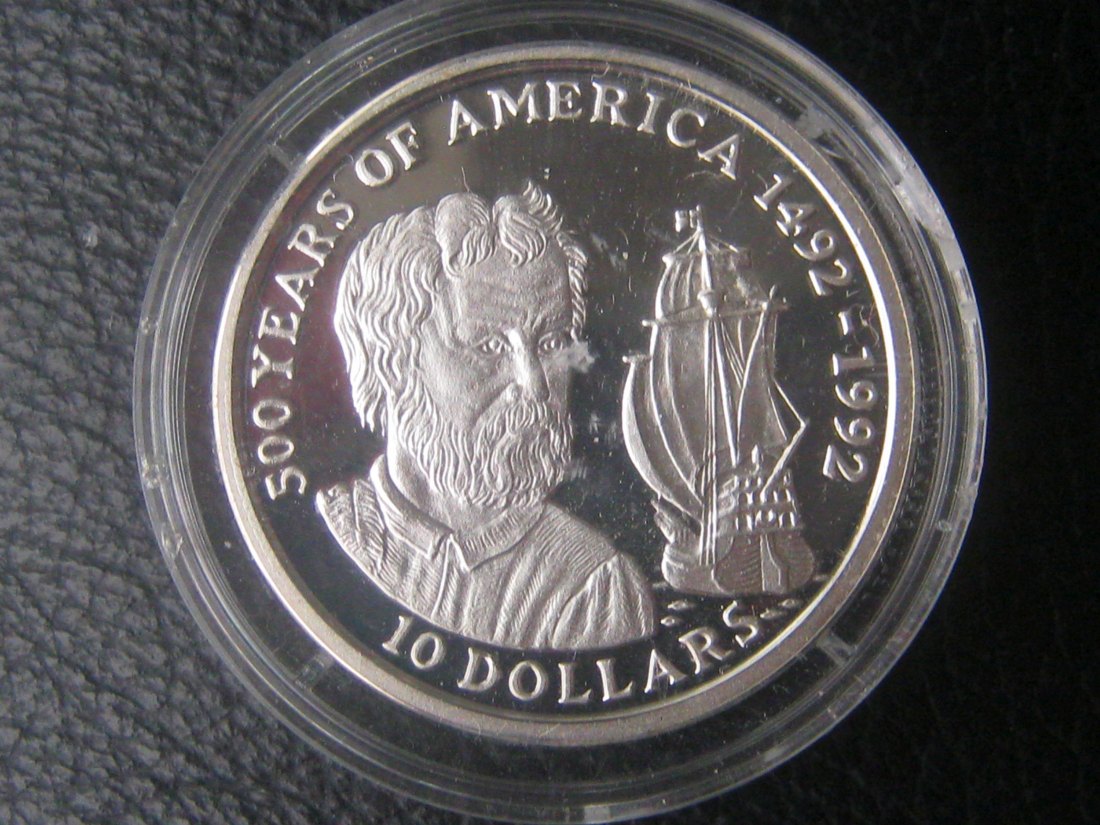  Cook-Islands 10 Dollars 500. Jahrestag ; 10 Gramm 925-er Silber, im Originalkapsel   