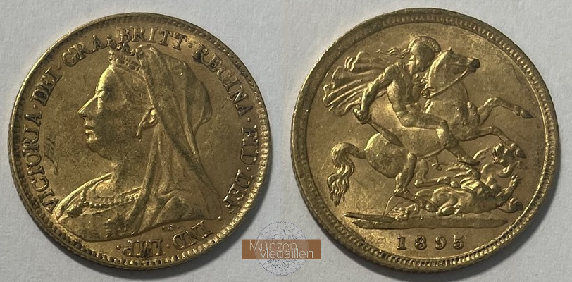 Grossbritannien, Victoria (1838-1901) MM-Frankfurt Feingold: 3,66g 1/2 Sovereign 1895 
