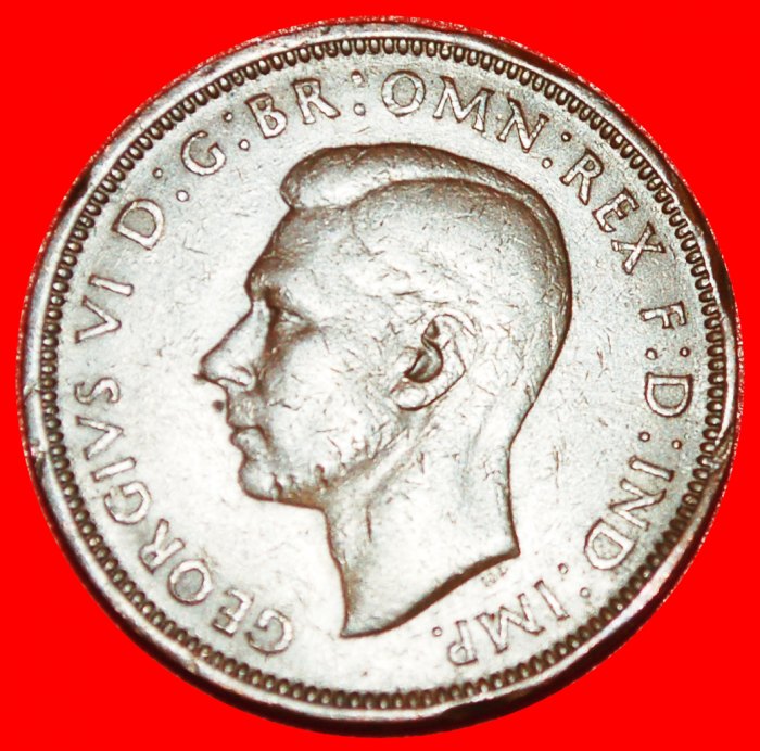  * SCHIFF: GROSSBRITANNIEN ★ HALBER PENNY 1944! GEORG VI. (1937-1952)★OHNE VORBEHALT!   