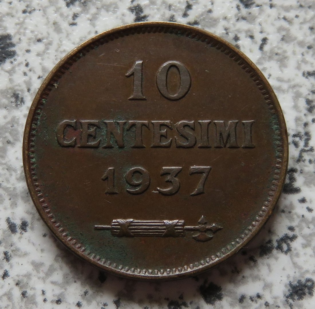  San Marino 10 Centesimi 1937 R   