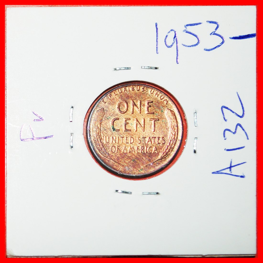 * WHEAT PENNY (1909-1958): USA ★ 1 CENT 1953 UNC! LINCOLN (1809-1865) HOLDER★LOW START ★ NO RESERVE!   