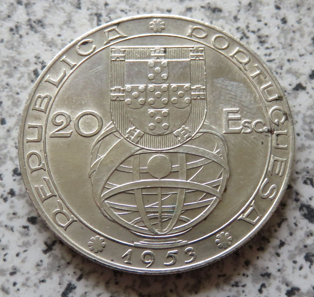  Portugal 20 Escudos 1953   