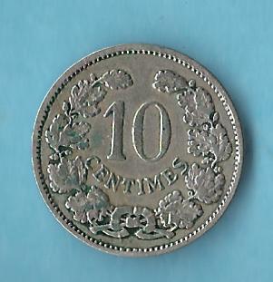  Luxemburg 10 cent. 1901 Golden Gate Goldankauf Koblenz Frank Maurer AD467   