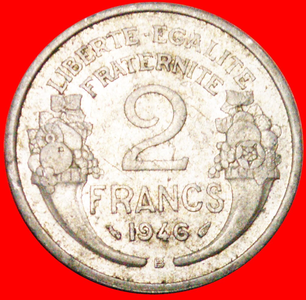  * CORNUCOPIAS (1941-1959): FRANCE ★ 2 FRANCS 1946B!  LOW START ★ NO RESERVE!   