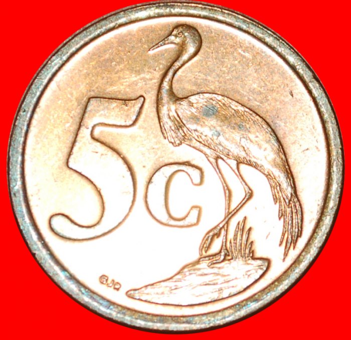  * CRANE: SOUTH AFRICA ★ iNingizimu Afrika 5 CENTS 2009 MINT LUSTRE! LOW START ★ NO RESERVE!   