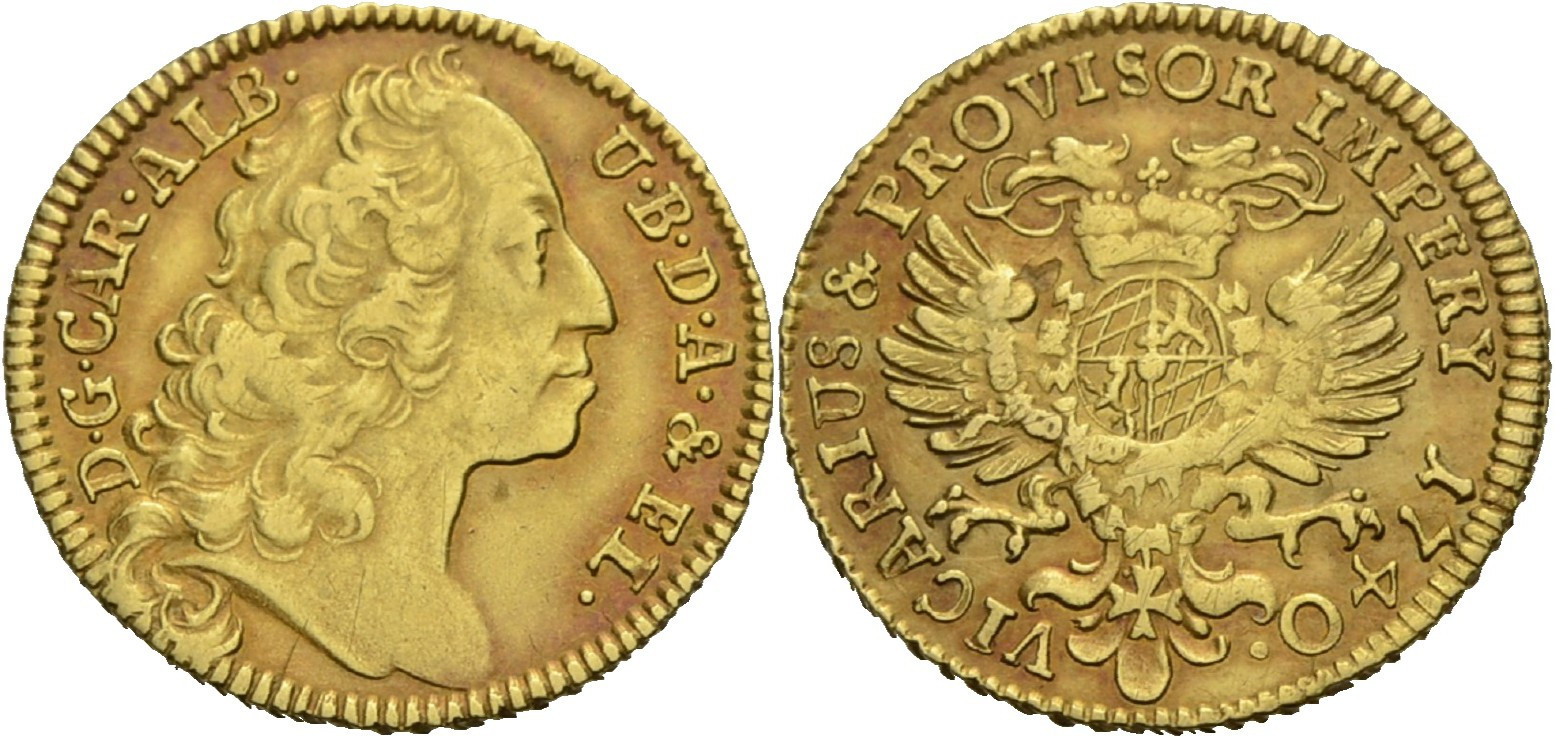  Deutschland Bayern-München 1 Goldgulden 1740 | NGC AU Details Cleaned | Karl-Albert   