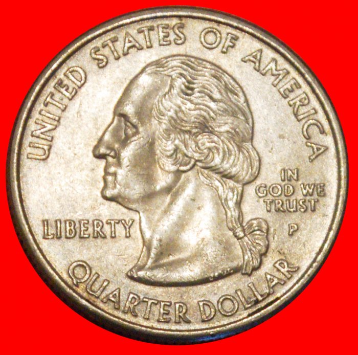  * HUDSON 1788:USA★1/4 DOLLAR 2001P GESCHENK FRANKREICHS 1886! WASHINGTON (1789-1797) OHNE VORBEHALT!   