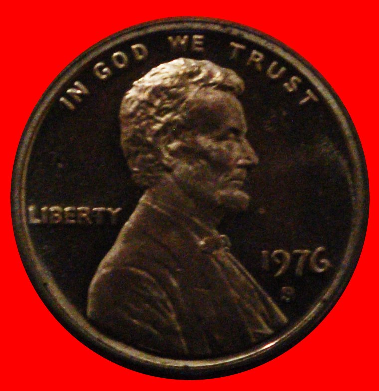  * MEMORIAL (1959-1982): USA ★ 1 CENT 1976S! LINCOLN (1809-1865) PP!★OHNE VORBEHALT!   