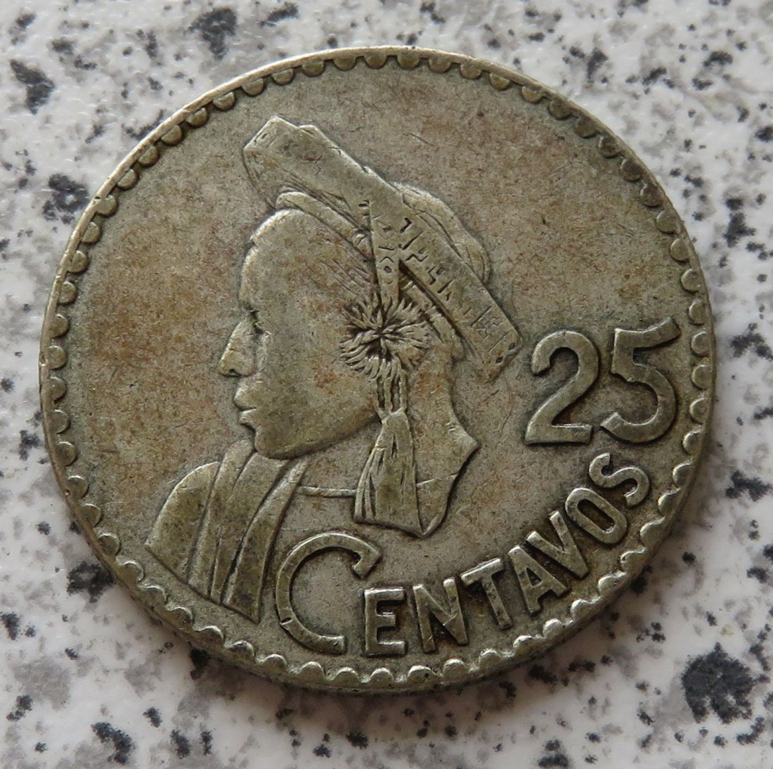  Guatemala 25 Centavos 1963   