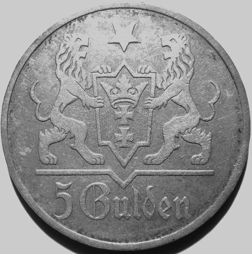  Danzig 5 Gulden 1923   