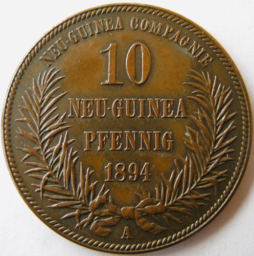  Deutsch Neuguinea 10 Pfennig 1894   