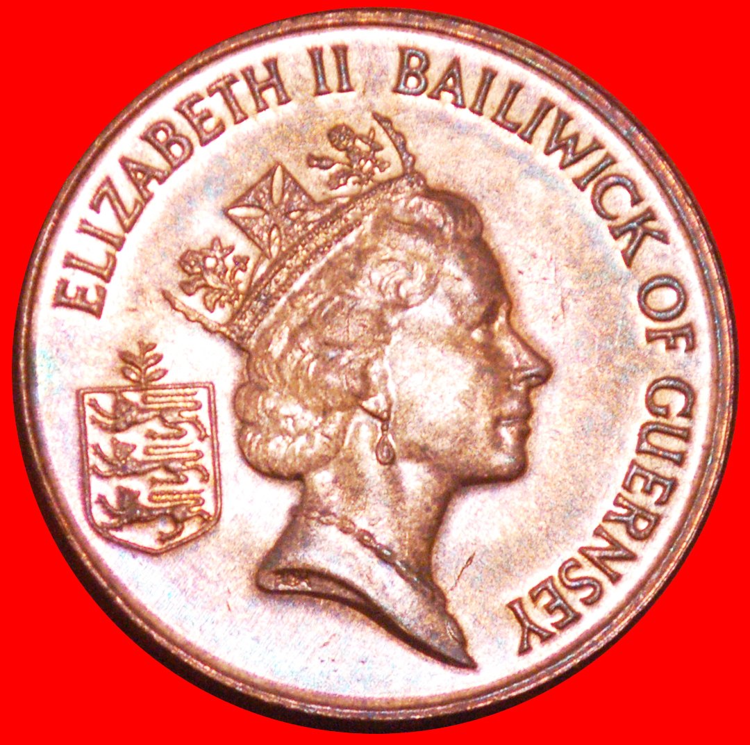  *GREAT BRITAIN (1992-1997):GUERNSEY★2 PENCE 1996 COW! ELIZABETH II 1953-2022★LOW START ★ NO RESERVE!   