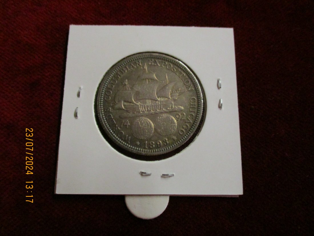  USA - Half Dollar 1893 Kolumbus Weltausstellung in Chicago Silber /1   
