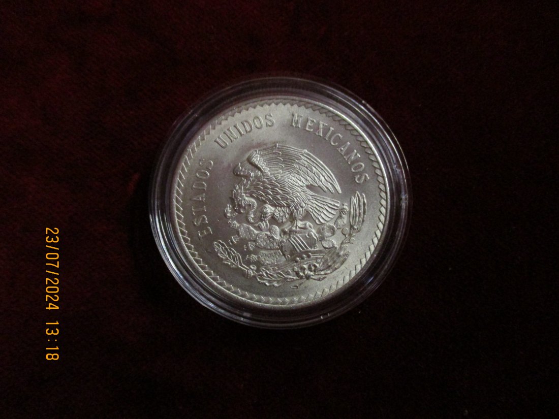  Mexiko, 5 Pesos 1947-1948 Cuauthemoc - Silber   
