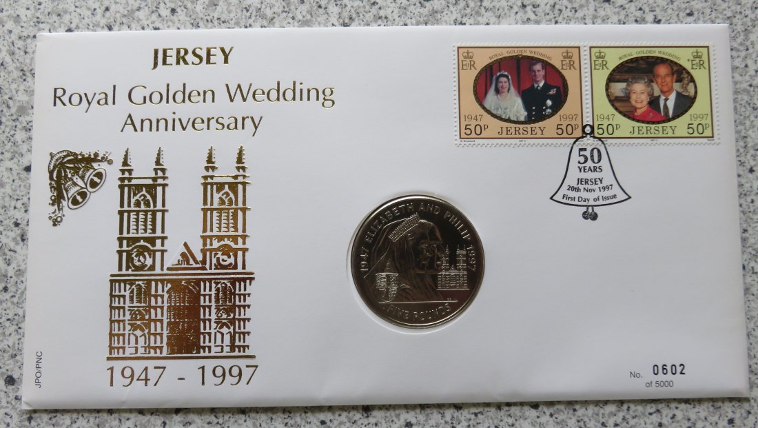  Jersey 5 Pounds 1997, Goldene Hochzeit, Auflage 6000 Stück   