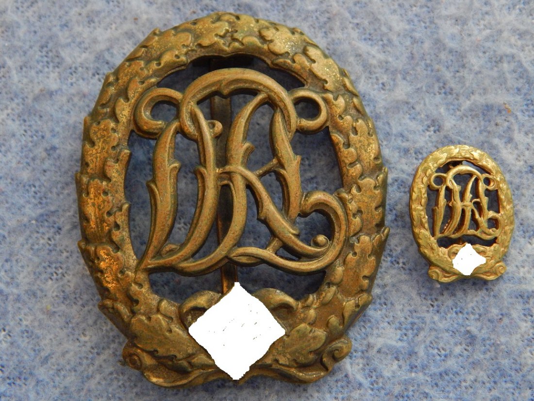  Reichssportabzeichen in Gold (br./vg.) mit Miniatur   