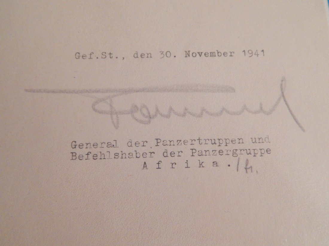  Erwin Rommel OU auf Verleihungsliste zum EK 1. Klasse   