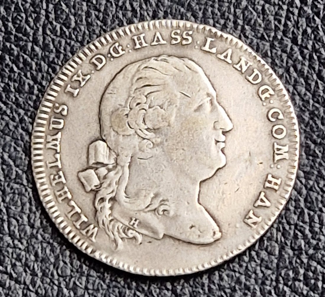 Hessen-Kassel 1796 Wilhelm IX. Bieberer Silber Dav. 2305 Spruth 44 sehr selten   