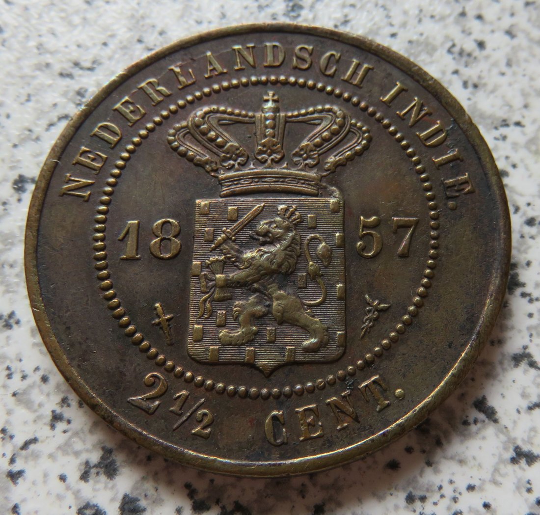  Niederländisch Indien 2,5 Cents 1857   