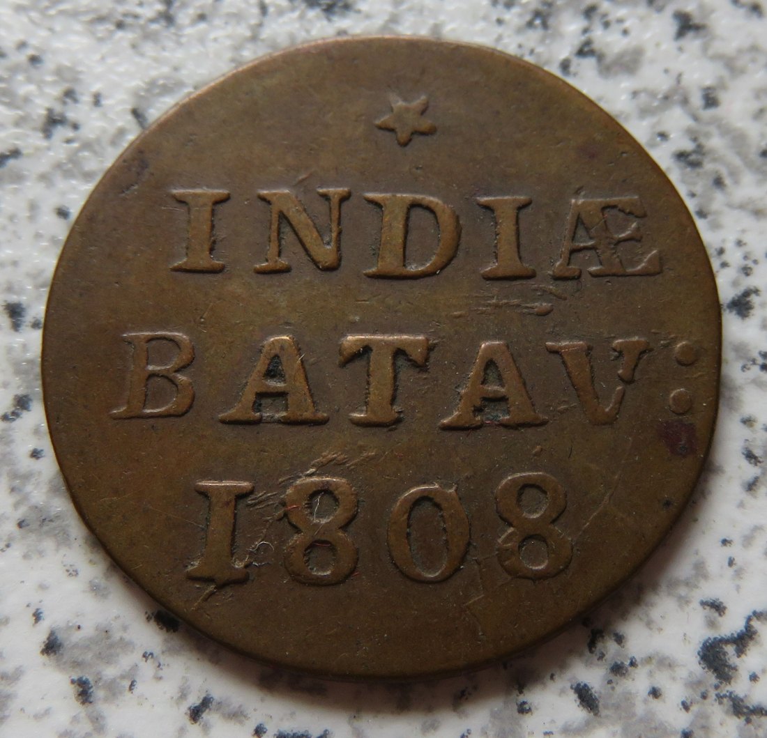 Niederländisch Indien Batavia 1 Duit 1808   