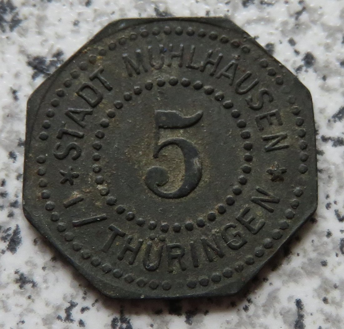  Mühlhausen 5 Pfennig 1917   