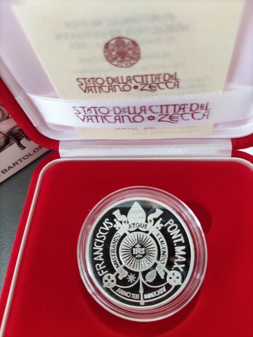  Vatikan 10 Euro Silber 2024 proof pp Apostel Bartholomäus   