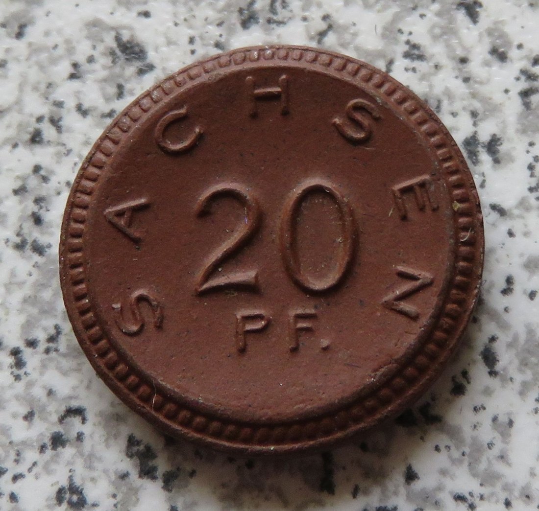  Sachsen 20 Pfennig 1921   