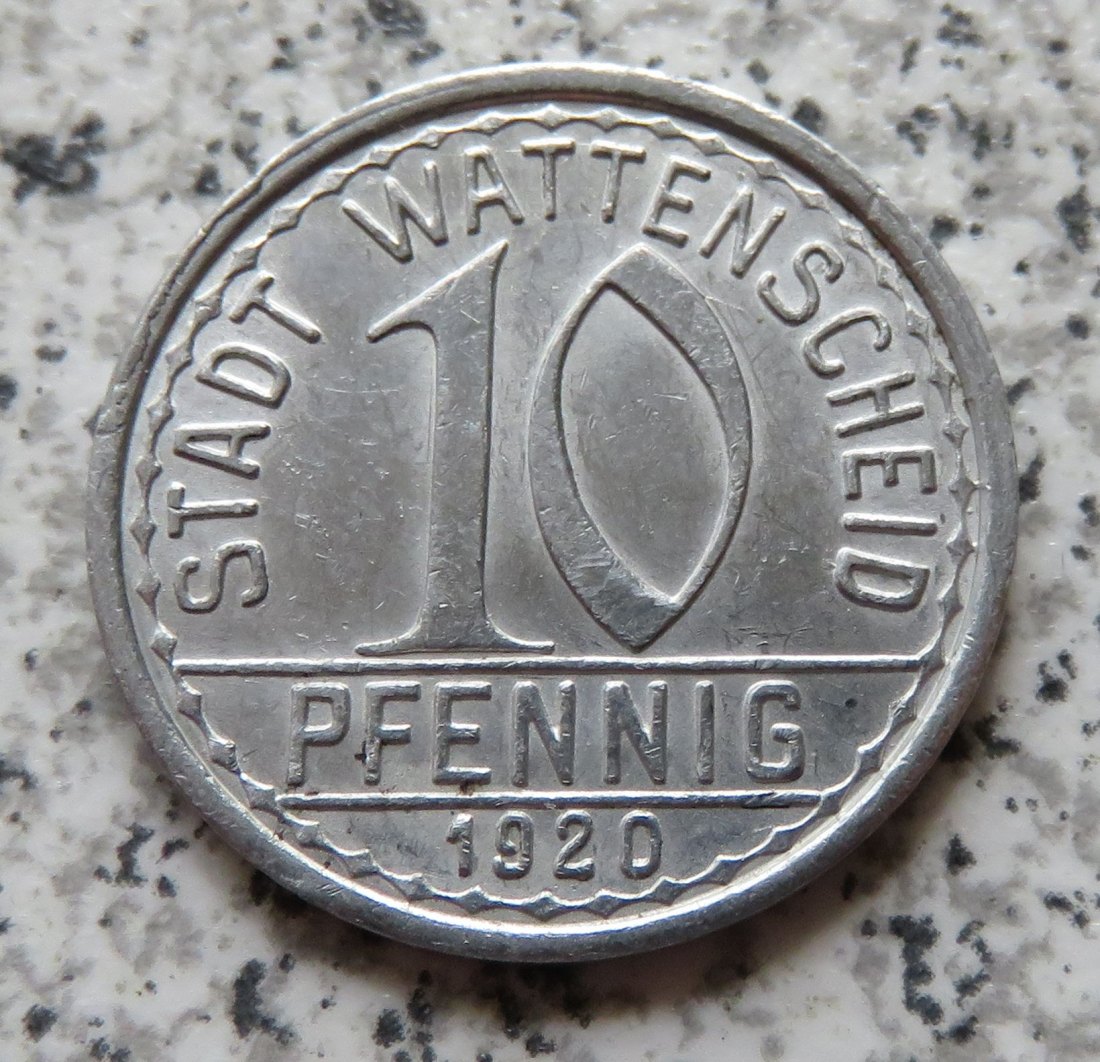  Wattenscheid 10 Pfennig 1920 - Kohle schafft Gold!   