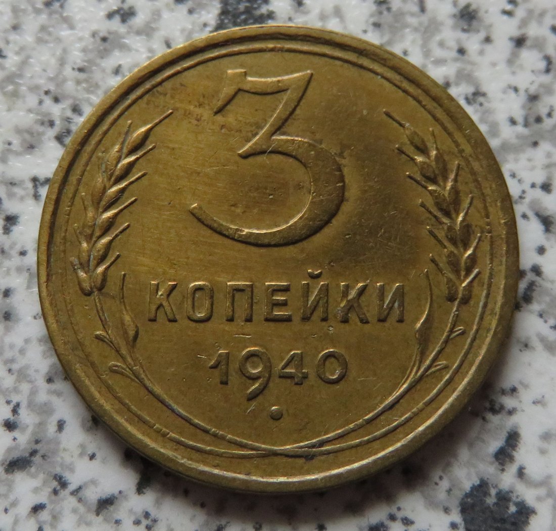  Sowjetunion 3 Kopeken 1940   