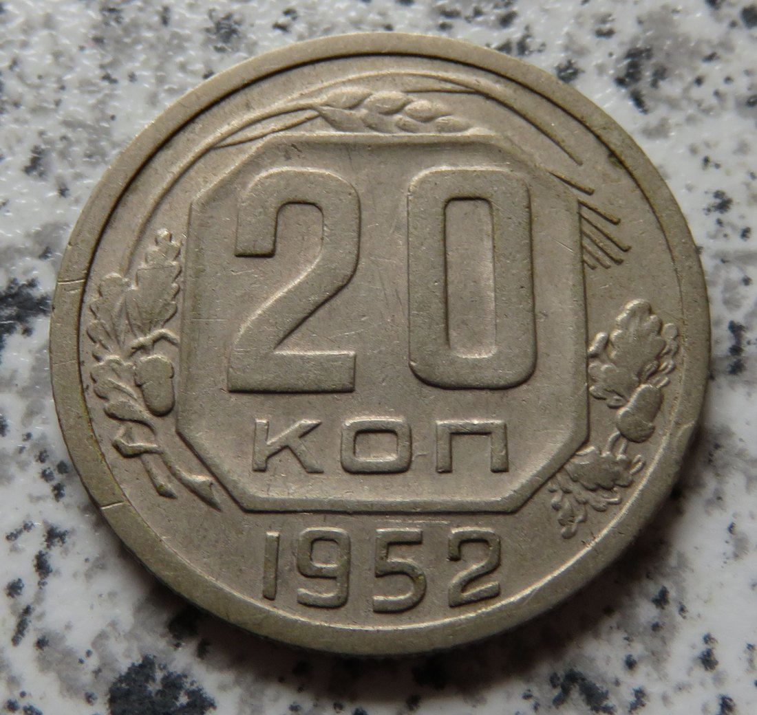  Sowjetunion 20 Kopeken 1952   