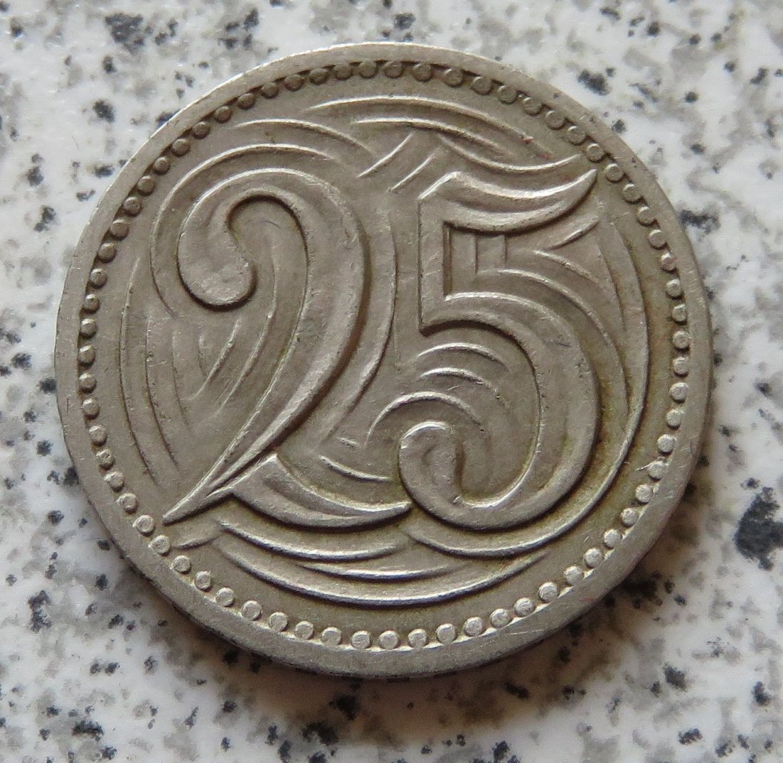  Tschechoslowakei 25 Heller 1933   