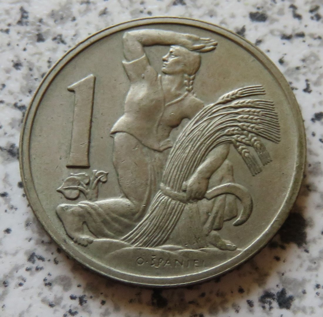  Tschechoslowakei 1 Koruna 1922   