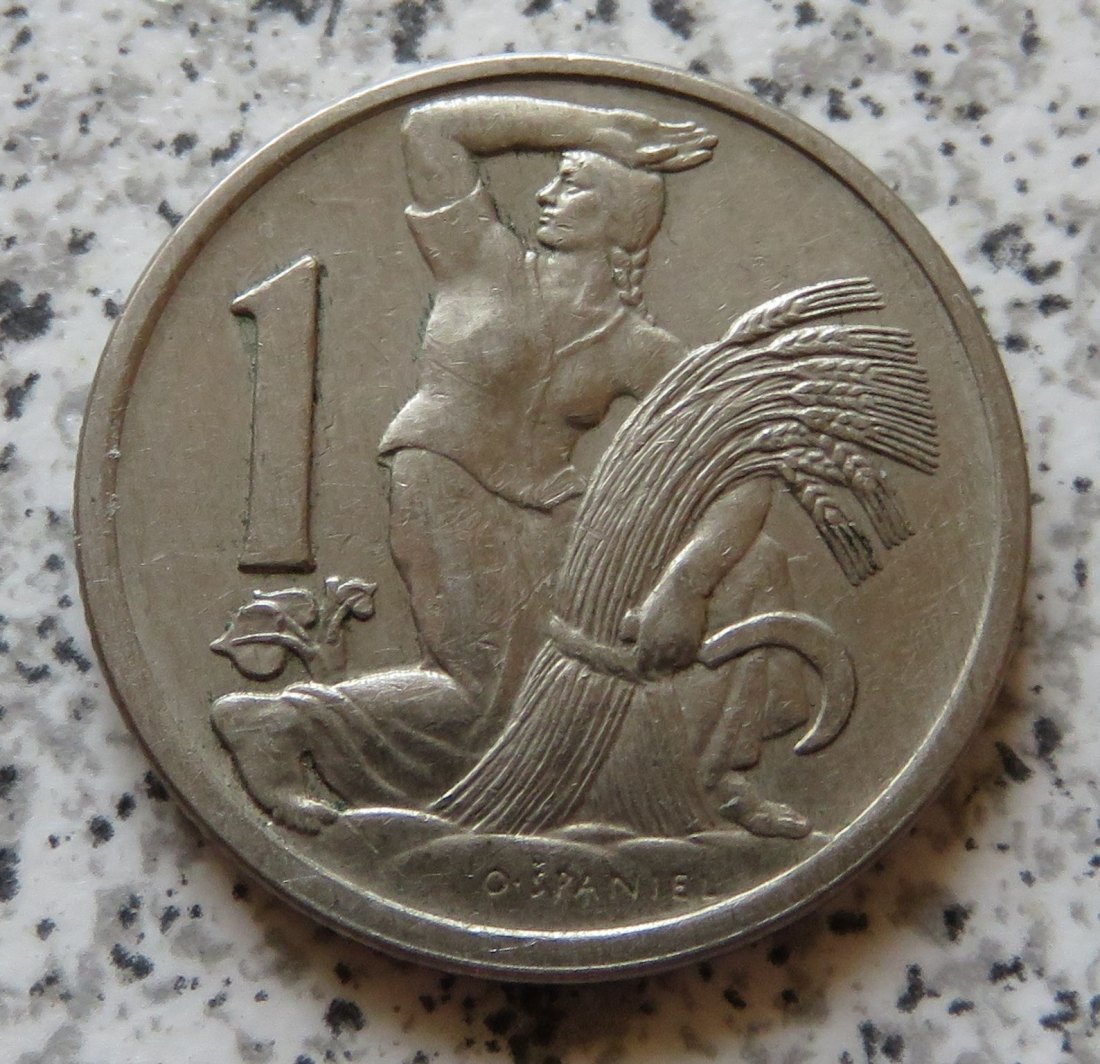  Tschechoslowakei 1 Koruna 1924   