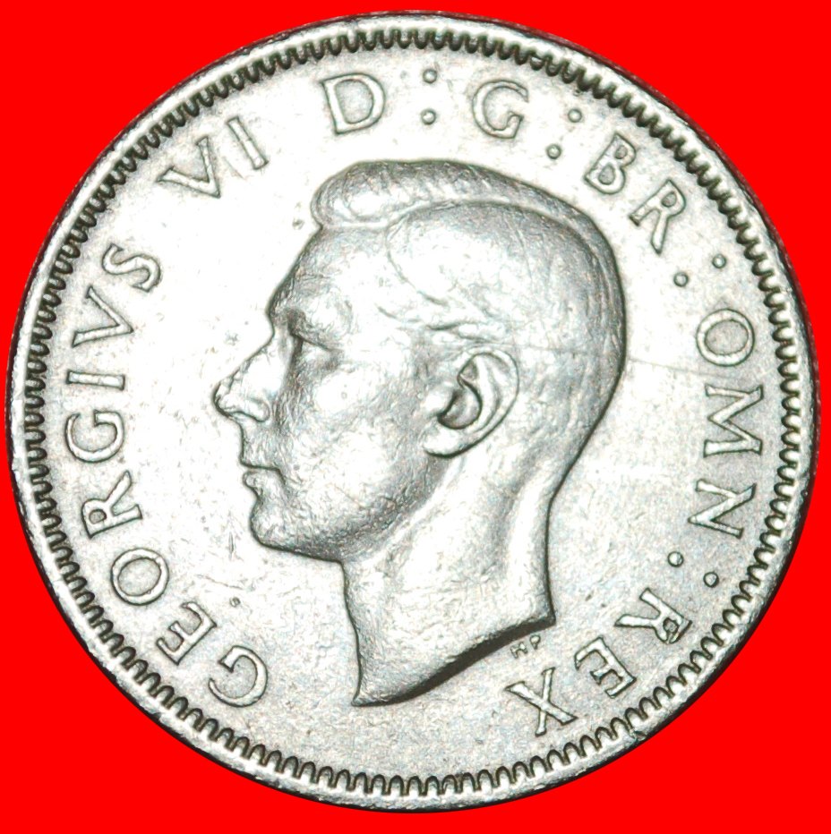  * ENGLISH CREST 1947-1948:GREAT BRITAIN★1 SHILLING 1948!GEORGE VI 1937-1952★LOW START★ NO RESERVE!!!   
