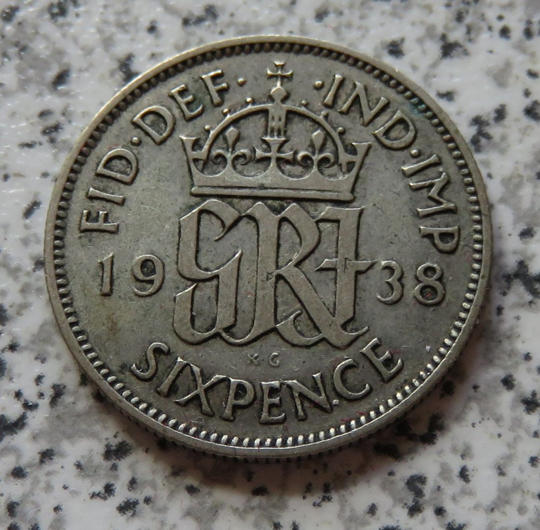  Großbritannien 6 Pence 1938   