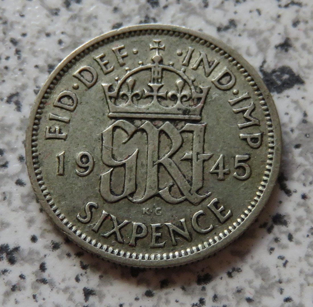  Großbritannien 6 Pence 1945   