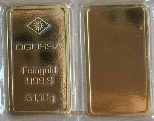 Österreich. Goldbarren zu 1 Unze - 31.1g MM-Frankfurt Feingewicht: 31,1g Gold   eingeschweisst