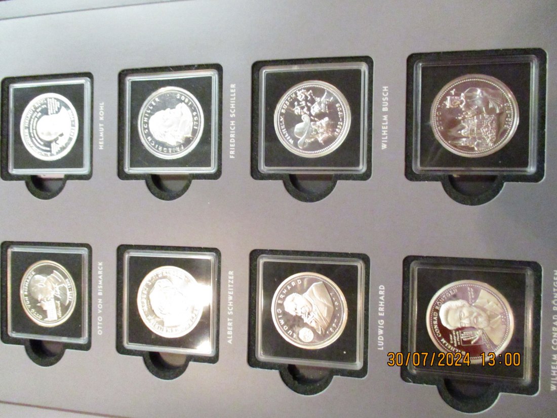  Lot - Sammlung Silbermedaillen 333er Silber Die Größten Deutschen   