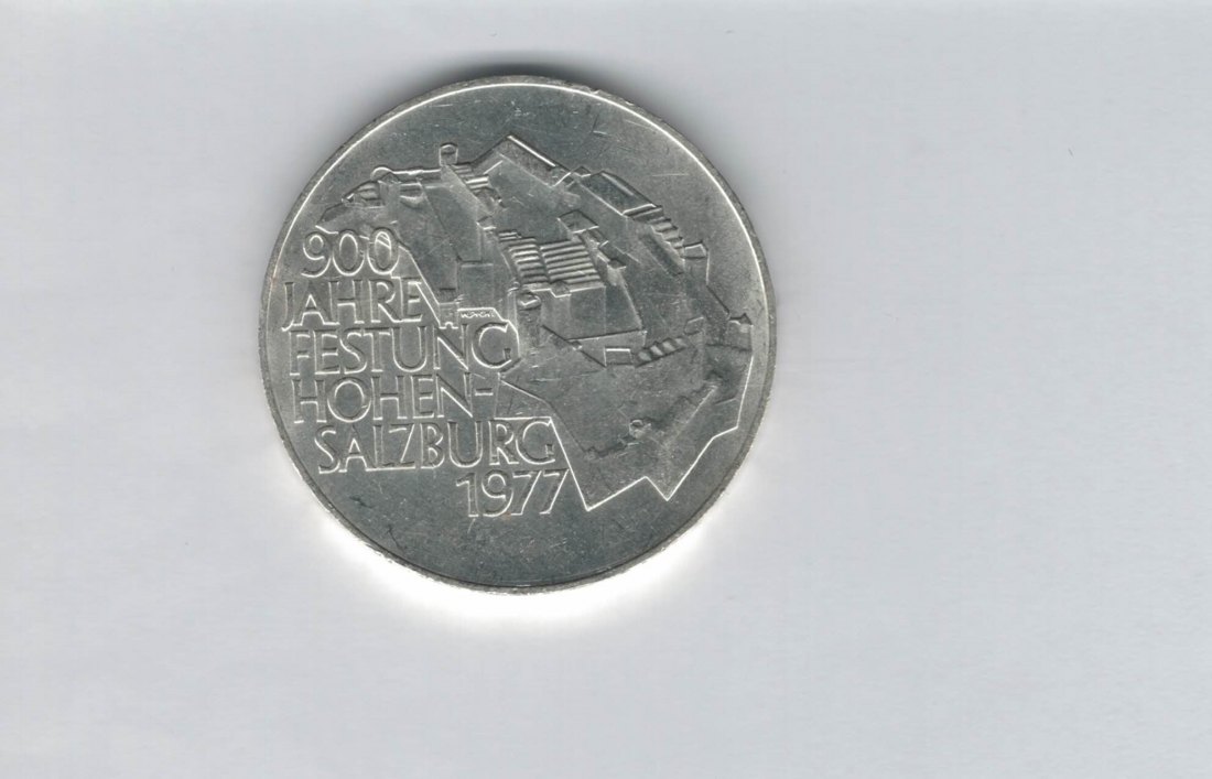  100 Schilling 1977 900 Jahre Festung Hohensalzburg silber Österreich 2.Rep (01914/15)   