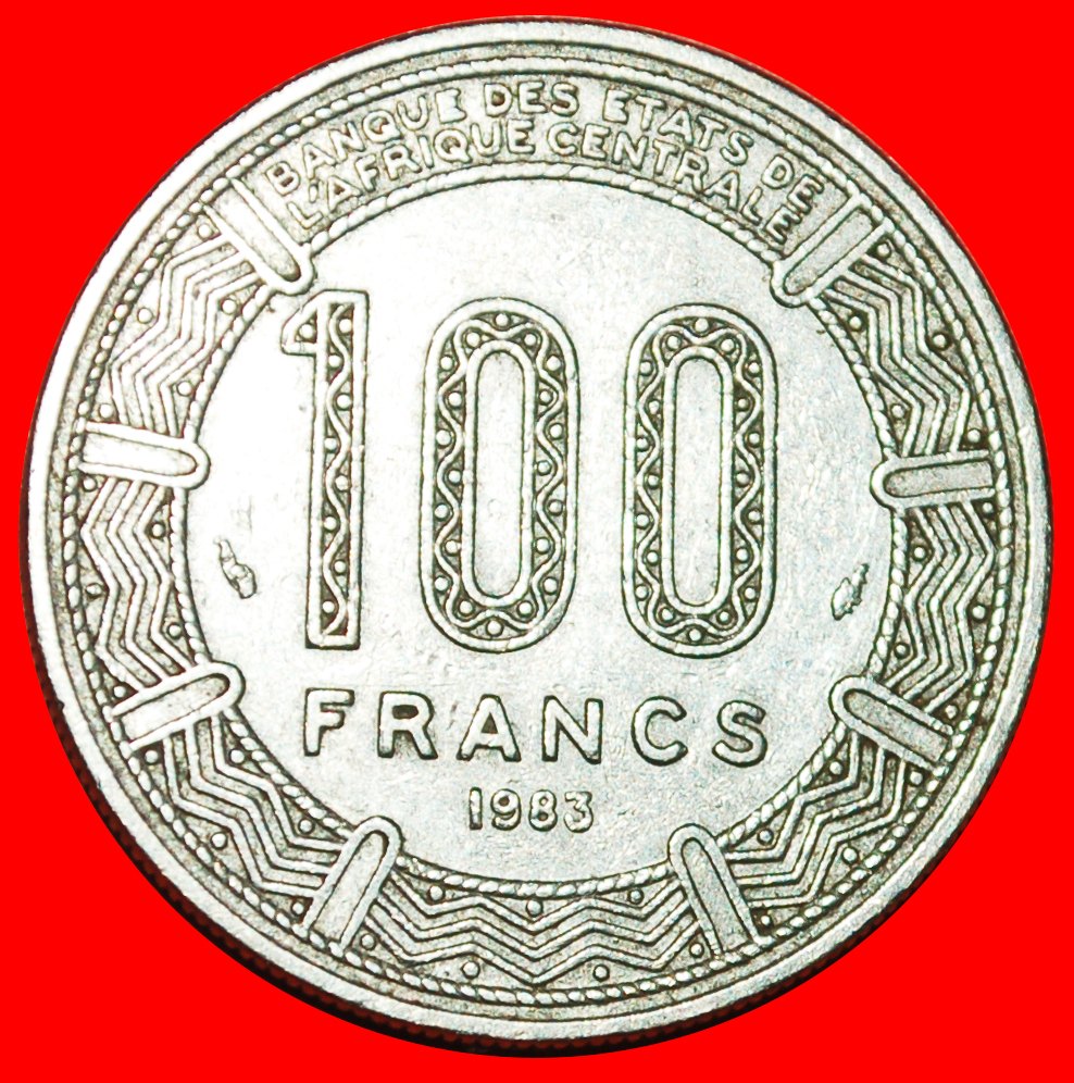  * FRANKREICH (1971-1986): KAMERUN ★ 100 FRANCS 1983 3 ANTELOPEN! ★OHNE VORBEHALT!   