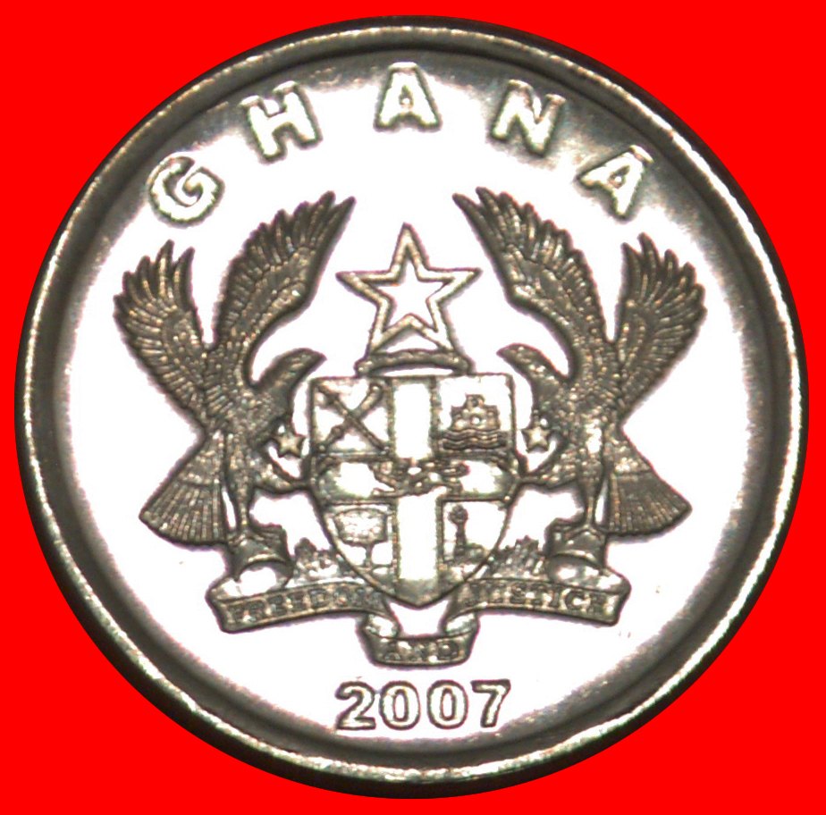  * CANADA (2007-2016): GHANA ★ 20 PESEWAS 2007 UNC MINT LUSTRE! COCOA!★LOW START ★ NO RESERVE!   