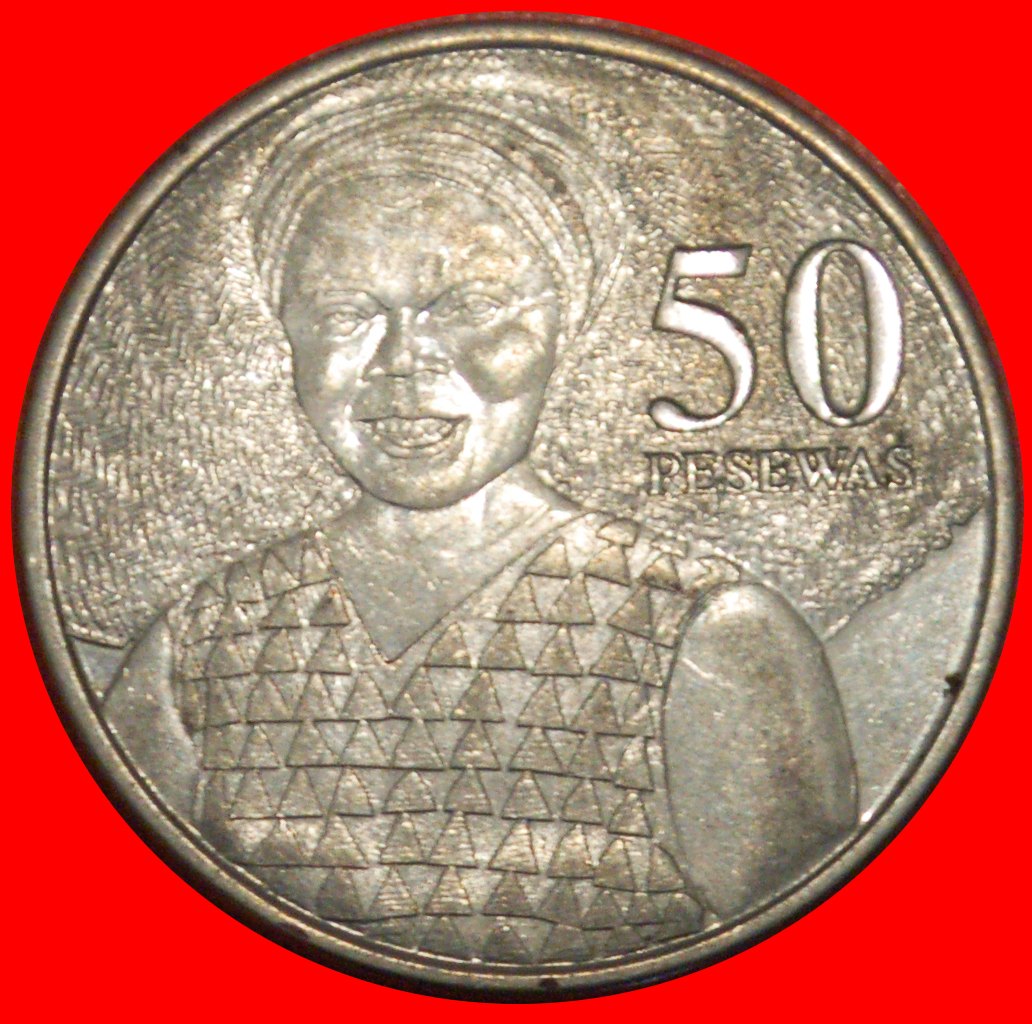  * CANADA (2007-2020): GHANA ★ 50 PESEWAS 2007 MARKET WOMAN! ★LOW START ★ NO RESERVE!   