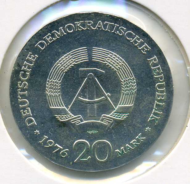  20 Mark 1976 Wilhelm Liebknecht stempelglanz   